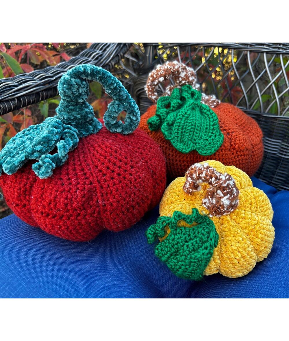 Set of 3 Pumpkin Throw Pillow Plushies, Cottagecore Decor, Cozy Seasonal Accents